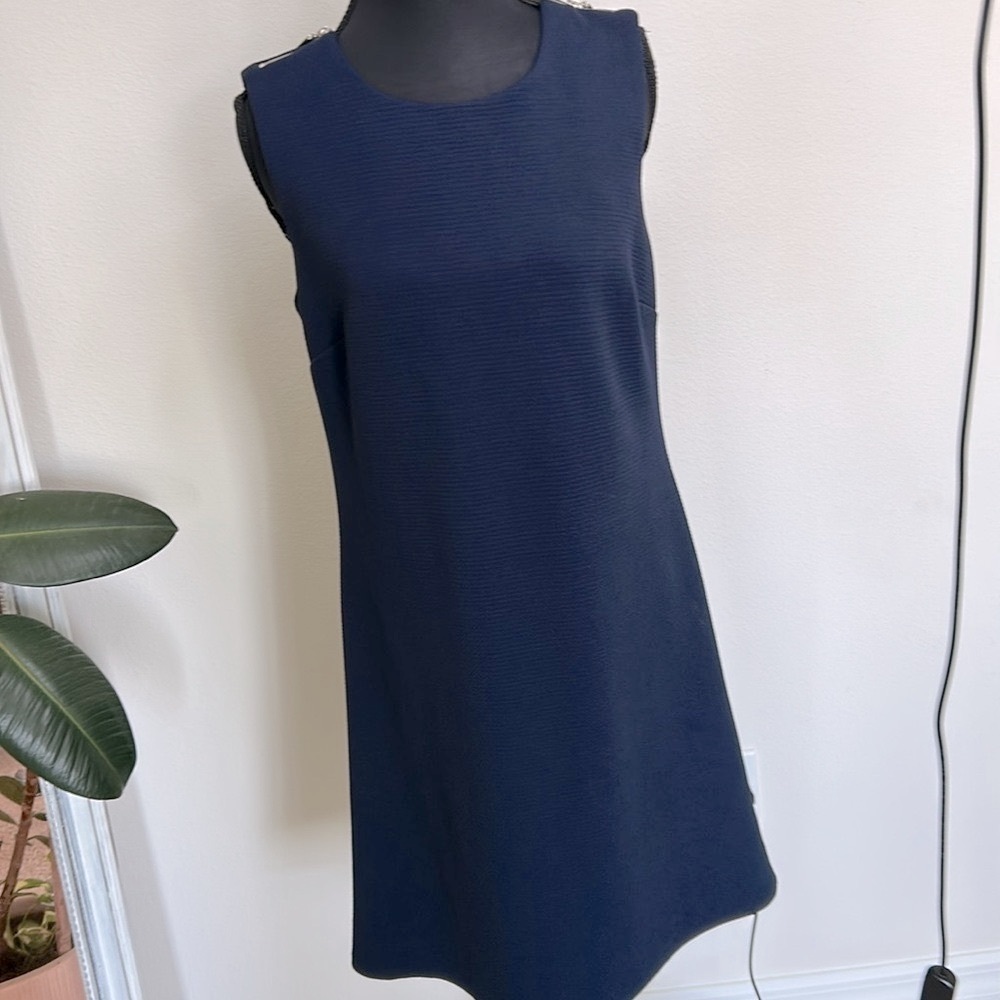 AB STUDIO A-line Navy Sleeveless Dress